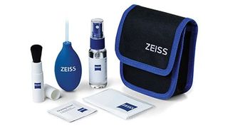 Zeiss camera cleaning kit including a lens pen, blower, spray, cloth and pouch