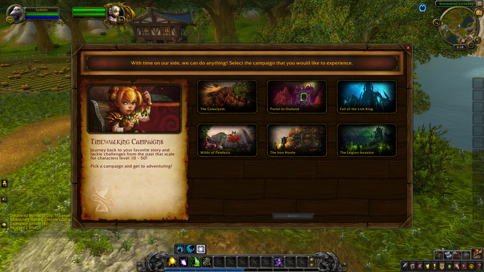 World of Warcraft: Shadowlands Chromie Time level squish
