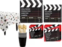 Party City Clapboard Hollywood Tableware Kit available on Amazon for $30