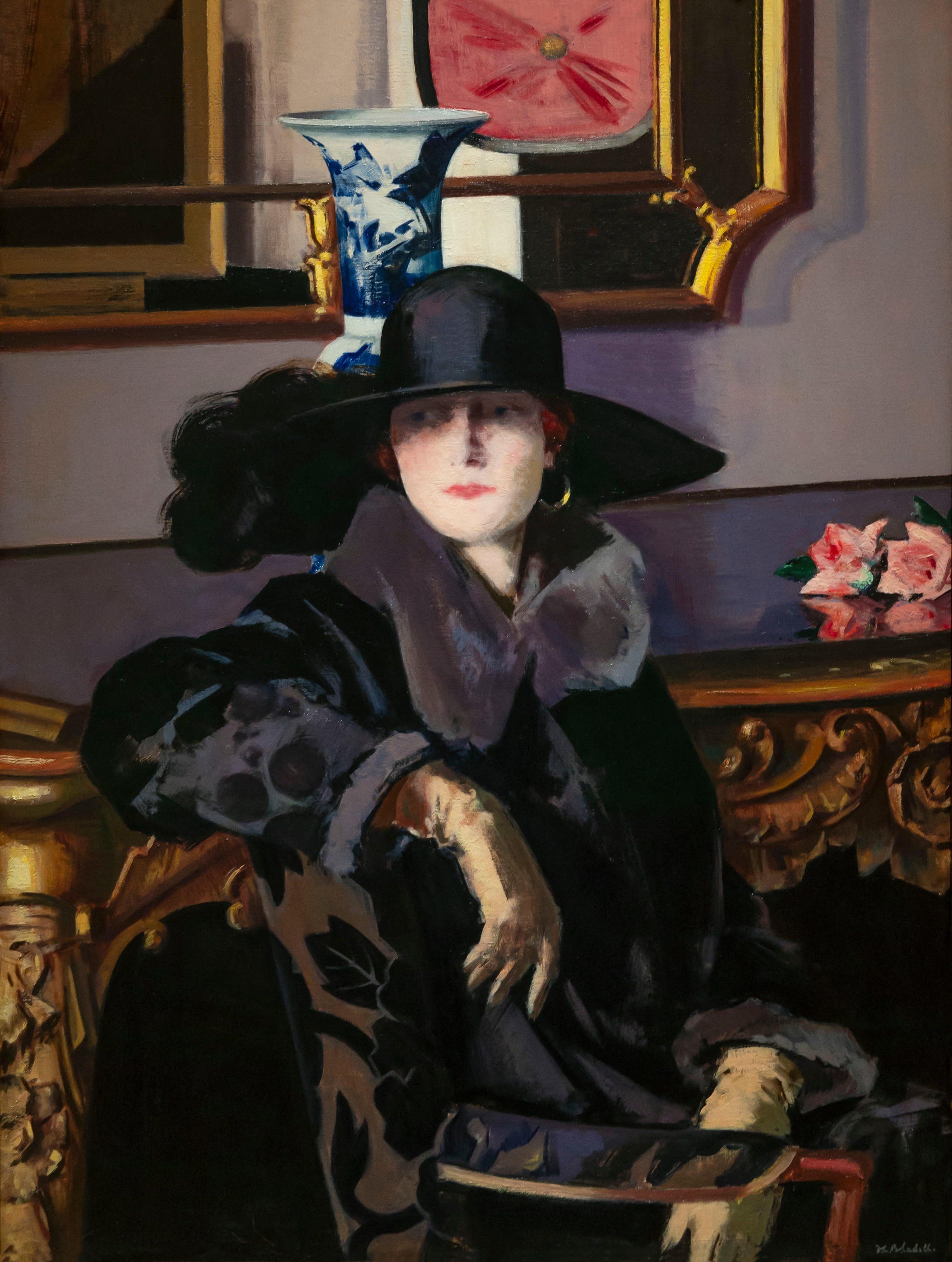 A Lady in Black, FCB Cadell &amp;ndash; one of the Scottish Colourists.
