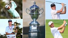 The Walker Cup trophy and four golfers confirmed for Team USA and GB&I