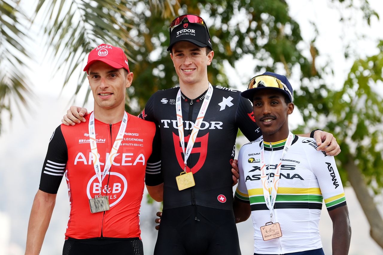 The final podium at the 2025 Muscat Classic