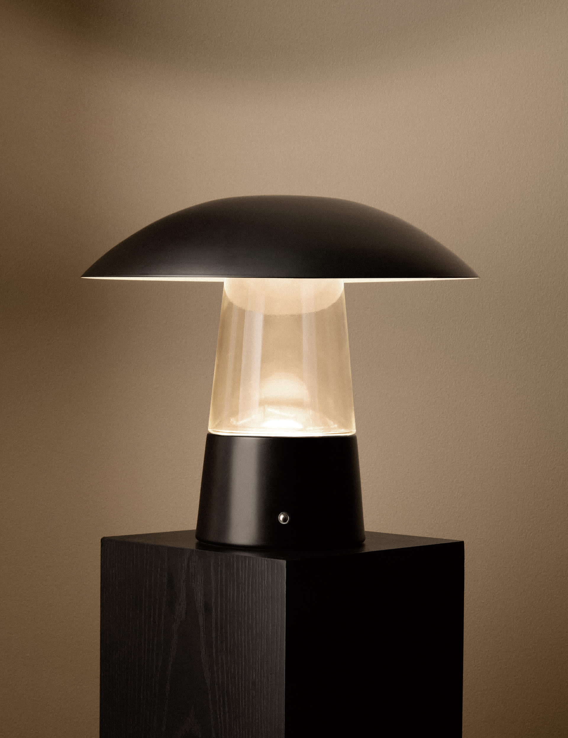 Kelly Hoppen Metal and Glass Dome Lamp