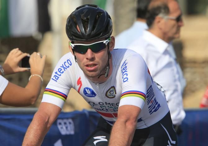 Mark Cavendish missed out on the win but his form is improving