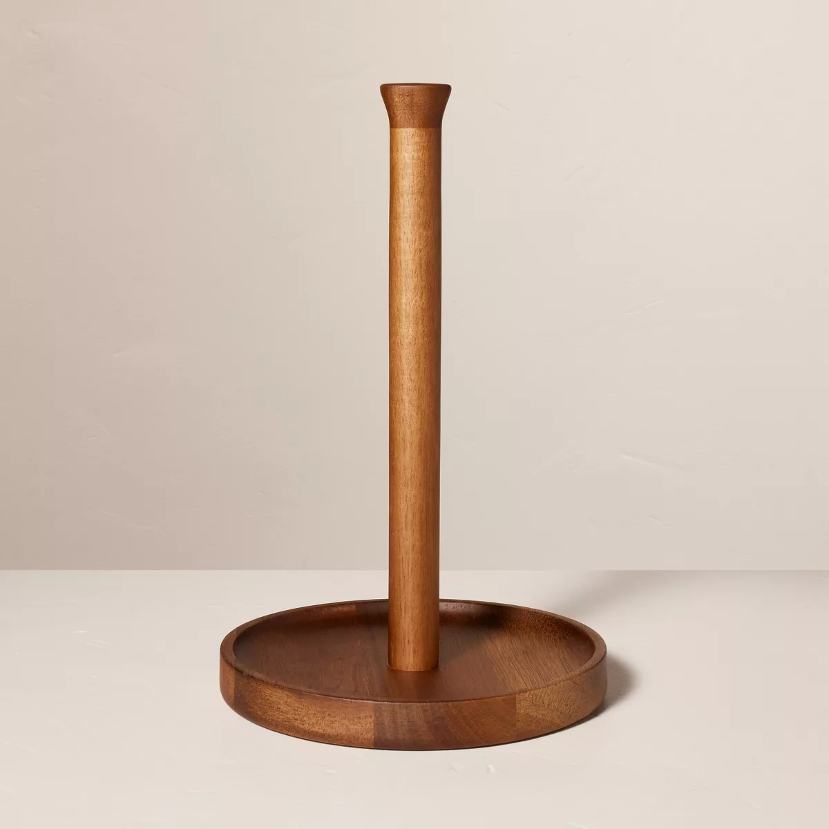Wooden Paper Towel Holder Brown - Hearth U0026#38; Handu0026#8482; With Magnolia: Acacia Wood, Countertop Design, Varnished Finish