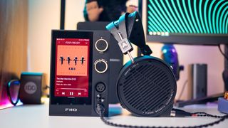 Audeze LCD-X connected to Fiio R7