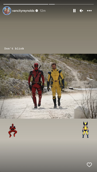 Ryan Reynolds and Hugh Jackman in Deadpool 3, with Wolverine's yellow suit