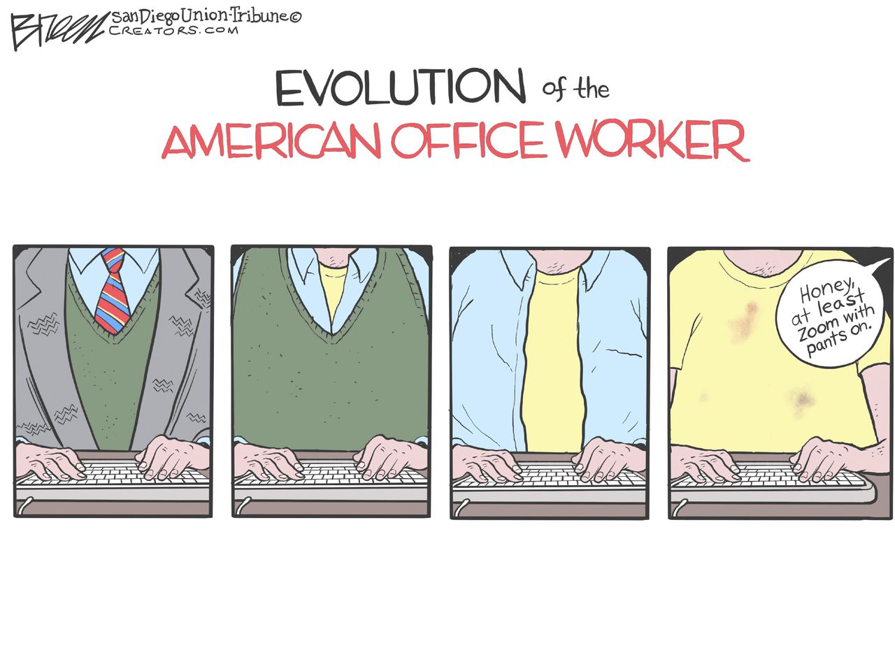 Editorial Cartoon U.S. office workers coronavirus&amp;amp;nbsp;