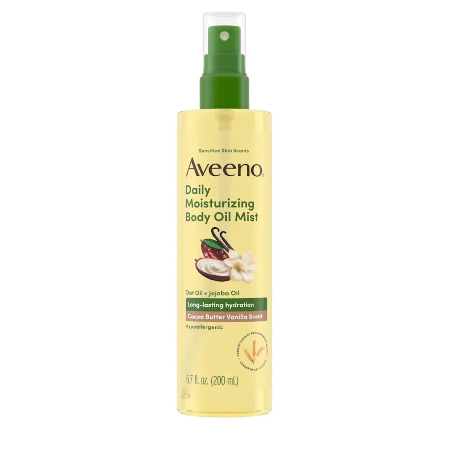 Aveeno, Cocoa Vanilla Scented Body Oil Spray