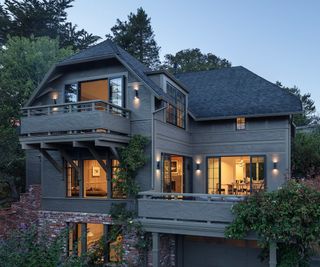 Exterior of a Tudor style home