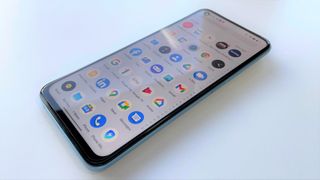 Realme 9 Pro review: phone on a white table