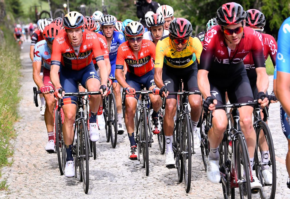 Egan Bernal comfortably tucked into the team Ineos rocking chair at Tour de Suisse