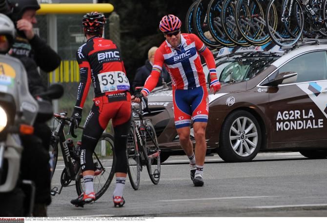 Thor Hushovd (BMC) abandoned the race due to injury