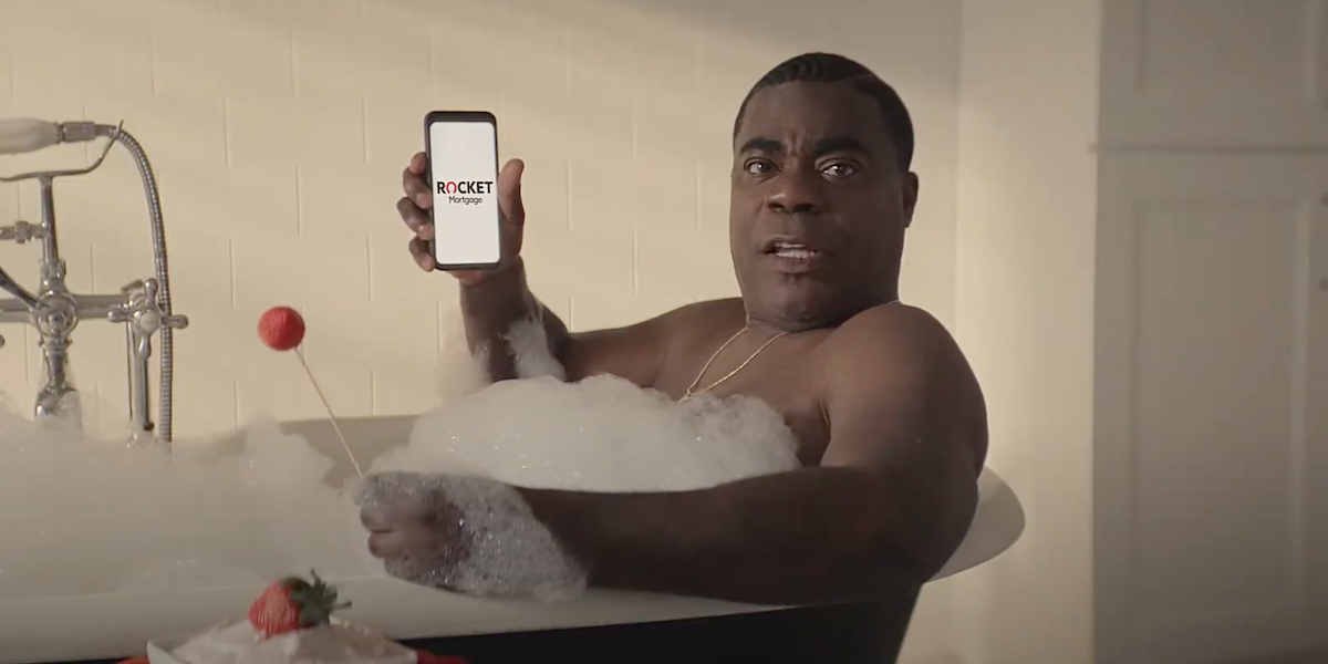 tracy morgan in bathtub rocket mortgage