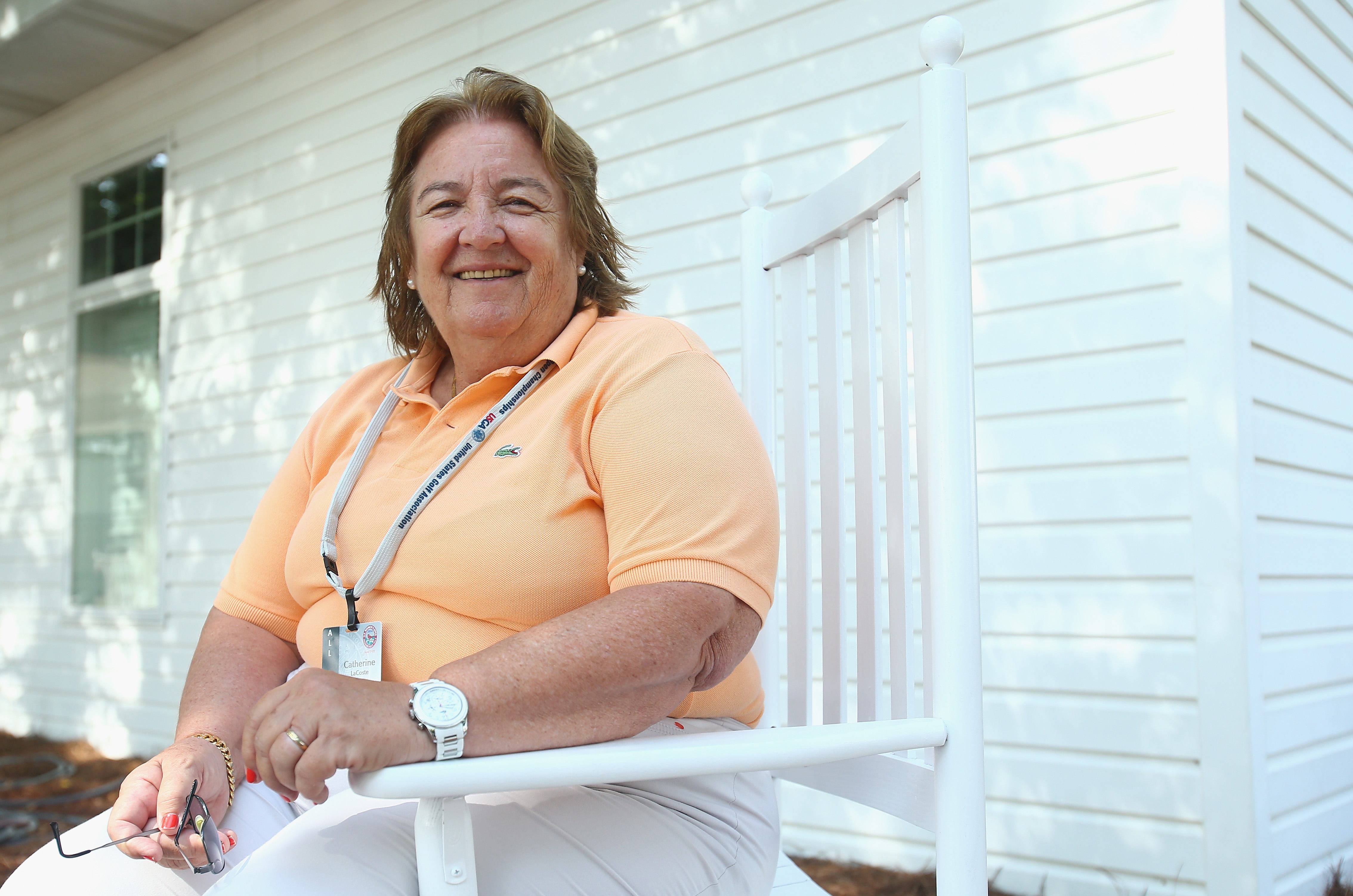 Catherine Lacoste smiles at Pinehurst ahead of the 2014 US Women's Open