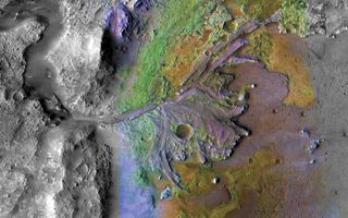 Jezero crater is one of NASA's top three choices for landing its upcoming Mars 2020 rover. This image shows an ancient delta likely carved by a past lake basin.