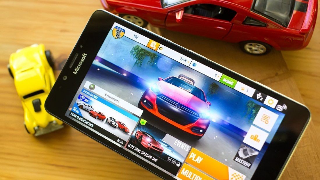 Asphalt 8 on Windows Phone.