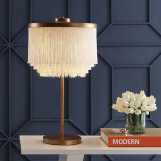 Fringed Metal Coco Table Lamp