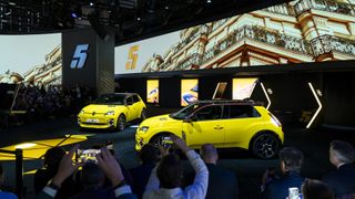 Two Renault electric cars at the Geneva Motor Show