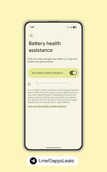 Pixel's Battery Health Assistance feature