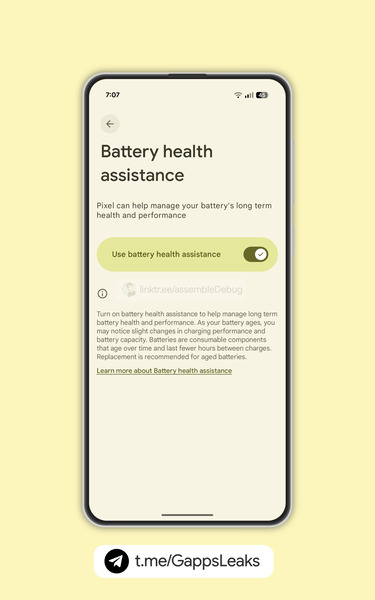 Pixel's Battery Health Assistance feature