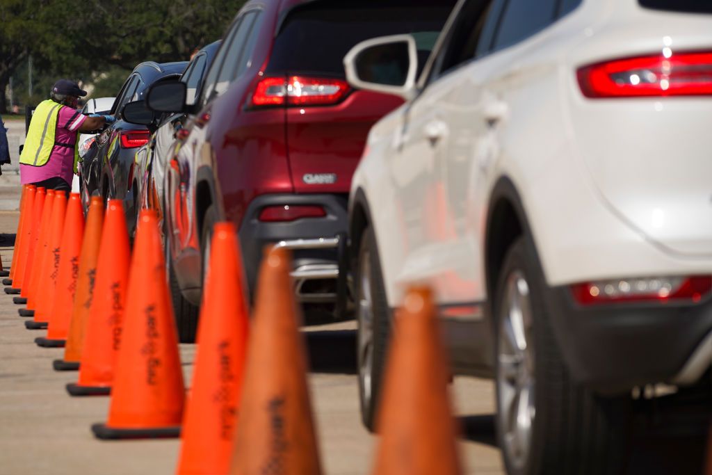 Harris county drive-thru voting.