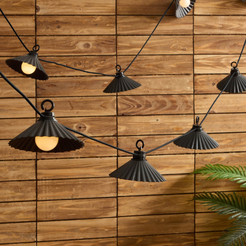 10 Outdoor Plug in Flower String Lights - White