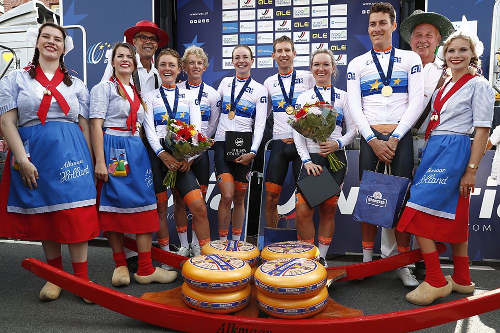 The Netherlands win the inaugural Mixed Relay TTT at the European Championships