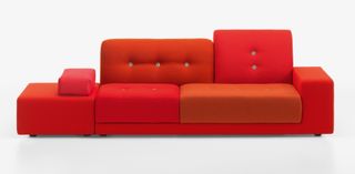 Red sofa by Hella Jongerius