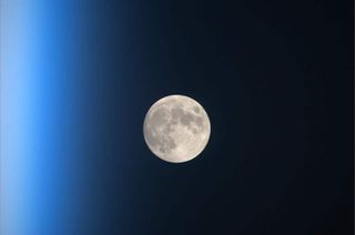 Moon Seen by Astronaut Wakata on the ISS