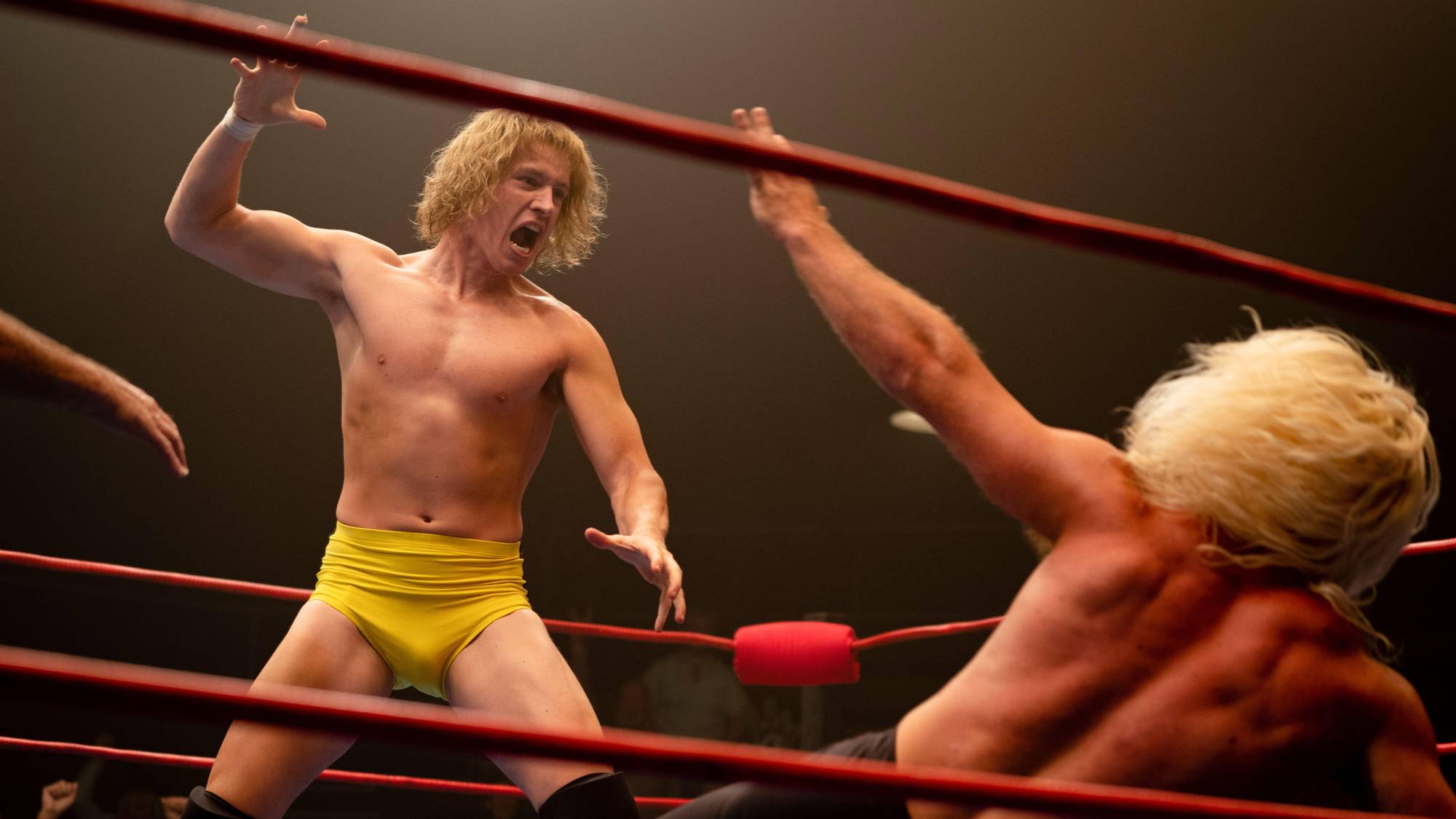 Harris Dickinson as David Von Erich in &quot;The Iron Claw&quot;