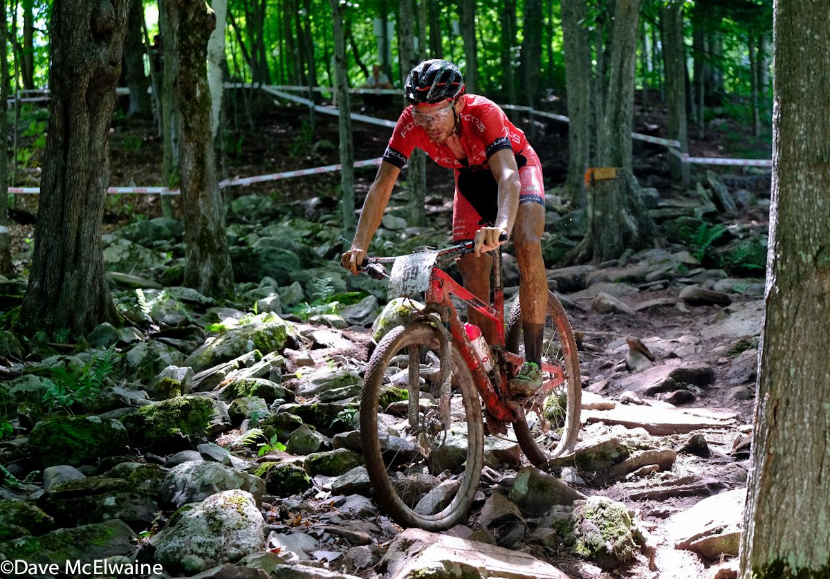 Marcel Guerrini (Focus) found a fast line through the rocks