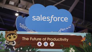 Salesforce logo above 'the future of productivity' slogan