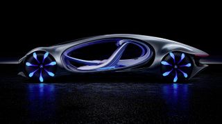 Vue latérale de la Mercedes-Benz Vision AVTR
