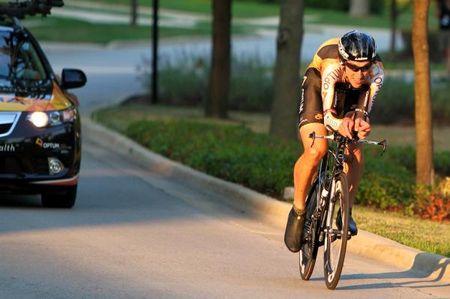 Tom Zirbel (Optum p/b Kelly Benefit Strategies) won the stage 1 time trial and claimed the Tour of Elk Grove leader's jersey