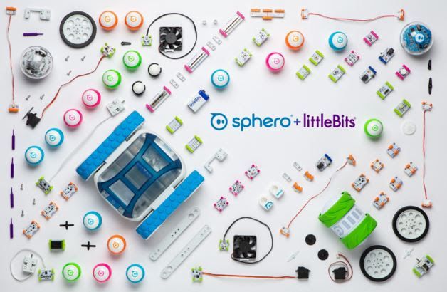 Parts from Sphero and little bits kits 