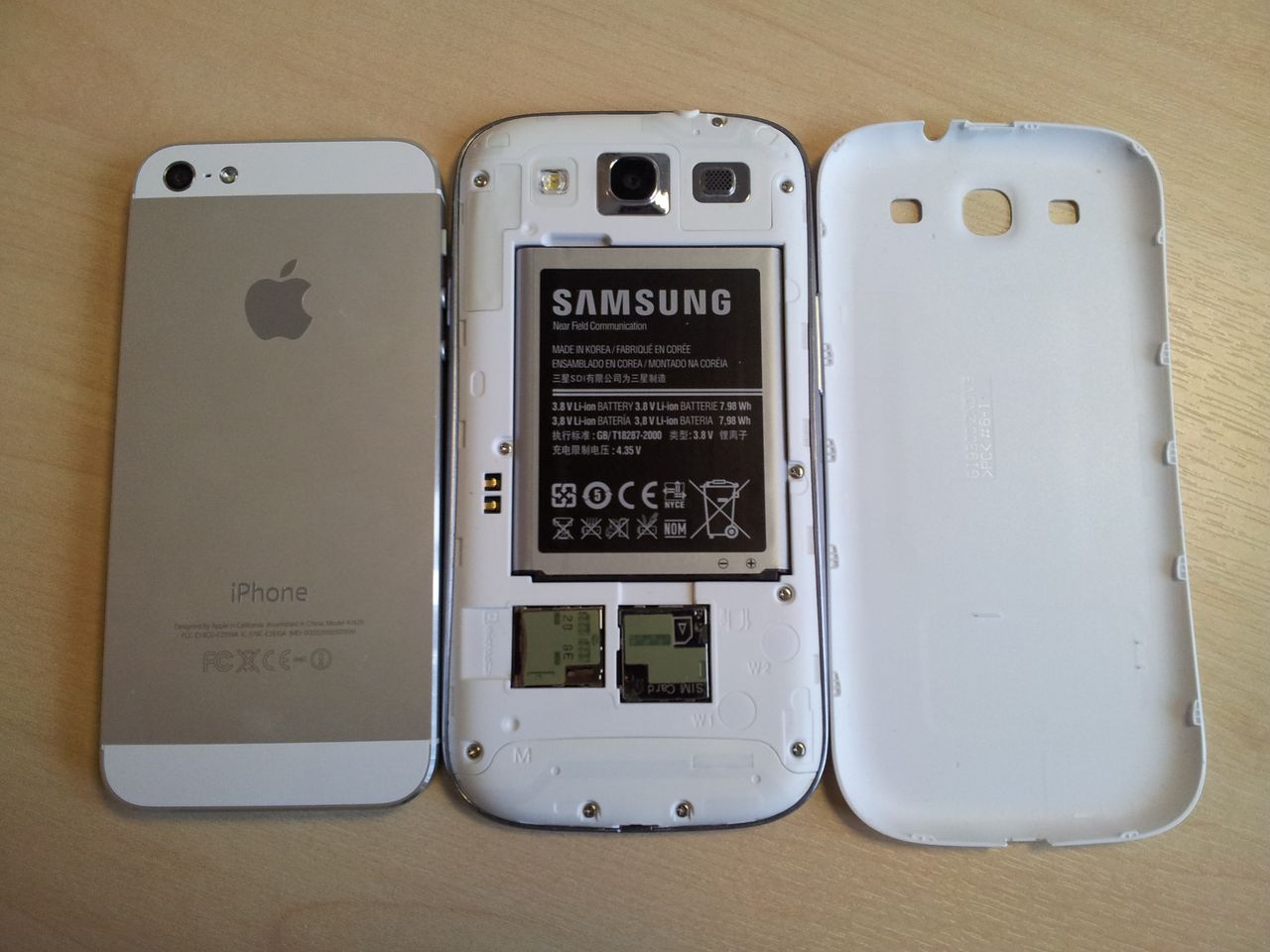 Samsung Galaxy S3 vs Apple iPhone 5 - Battery