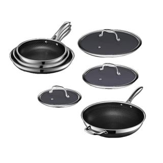 7 pc HexClad Hybrid Cookware Set w/ Lids & Wok