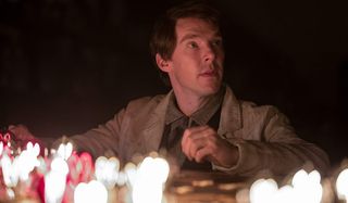 The Current War Benedict Cumberbatch working at a board of light bulbs