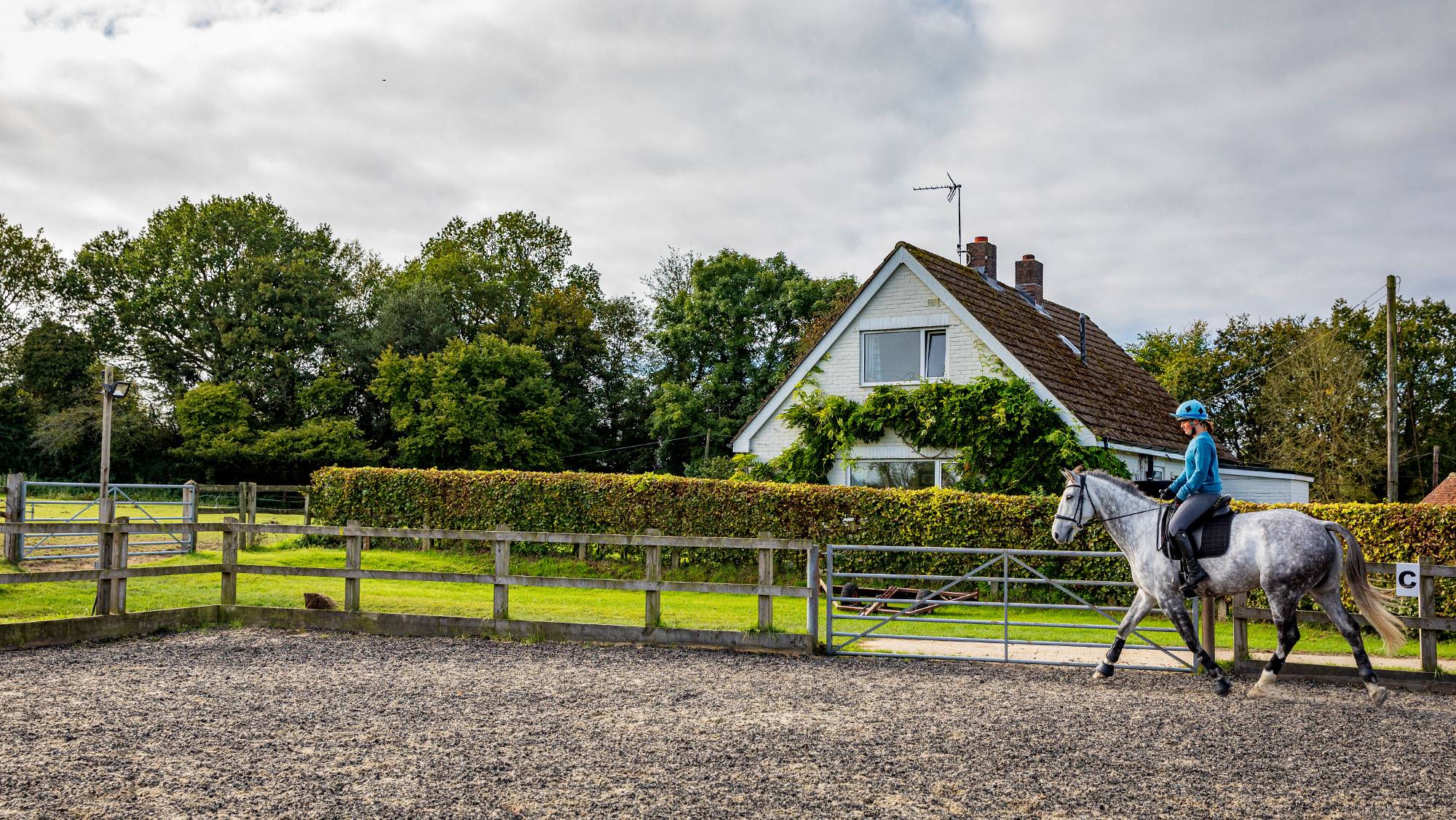 Rider approaching corner