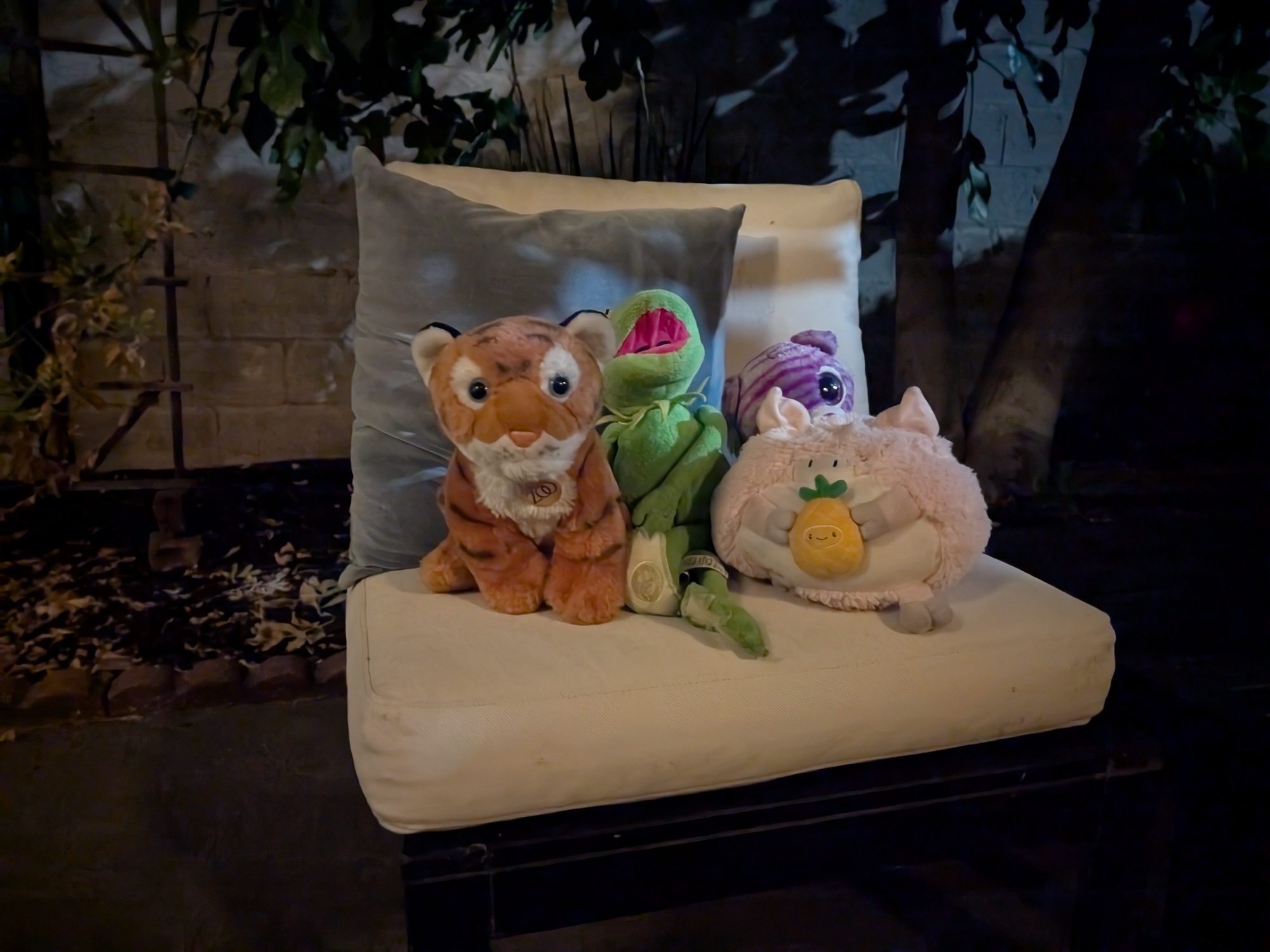 photo of stuffed animals at night captured by Pixel 9 Pro