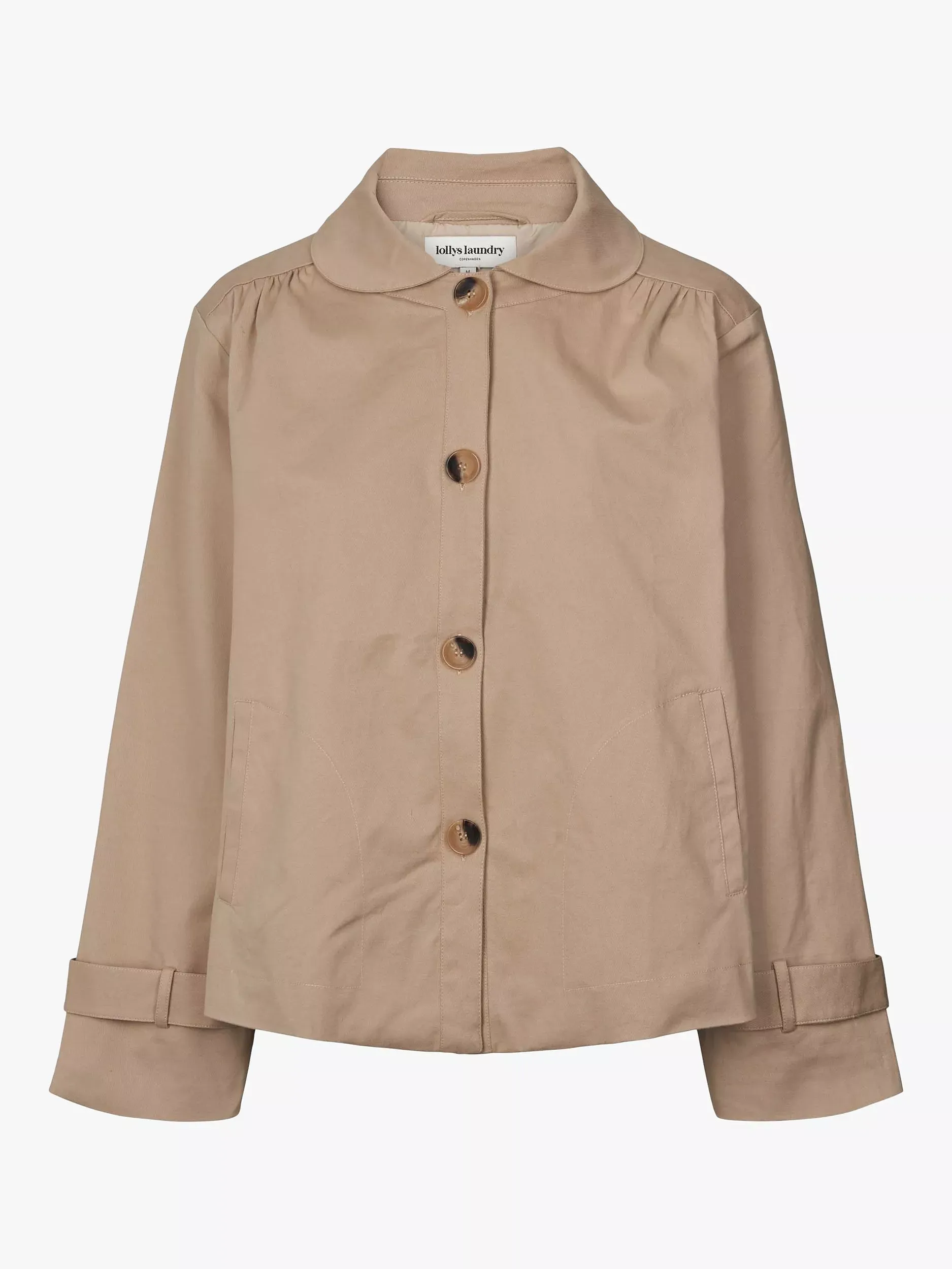Lollys Laundry Viola Cropped Trench Coat, Ecru