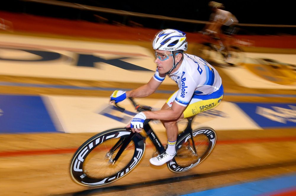 Kenny De Ketele (Baloise) in the European Madison champion's jersey