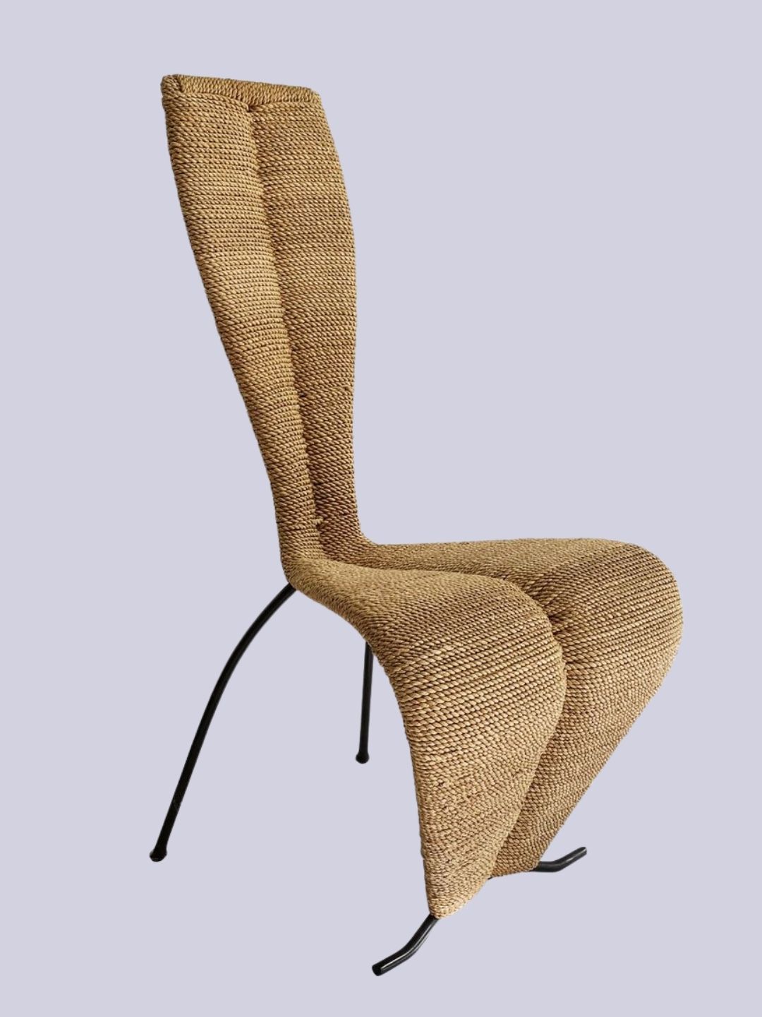 Tom Dixon, After Postmodern 1980s Dining Side Rope Chair Desk
