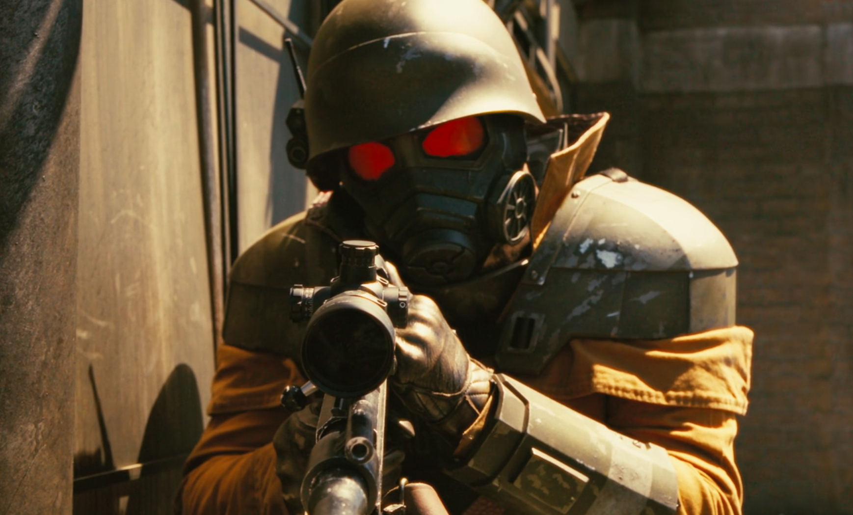 NCR sniper firing a big gun