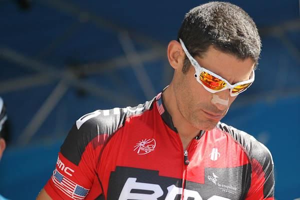 BMC's George Hincapie at race sign in.