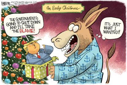 U.S. Trump government shutdown early Christmas Democrats