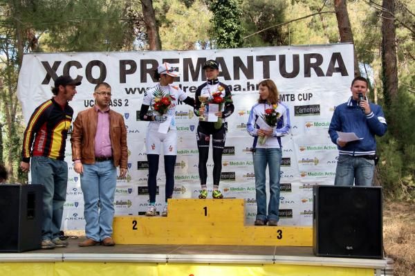Elite women's podium at XCO Premantura