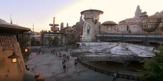 The Millennium Falcon at Star Wars: Galaxy's Edge