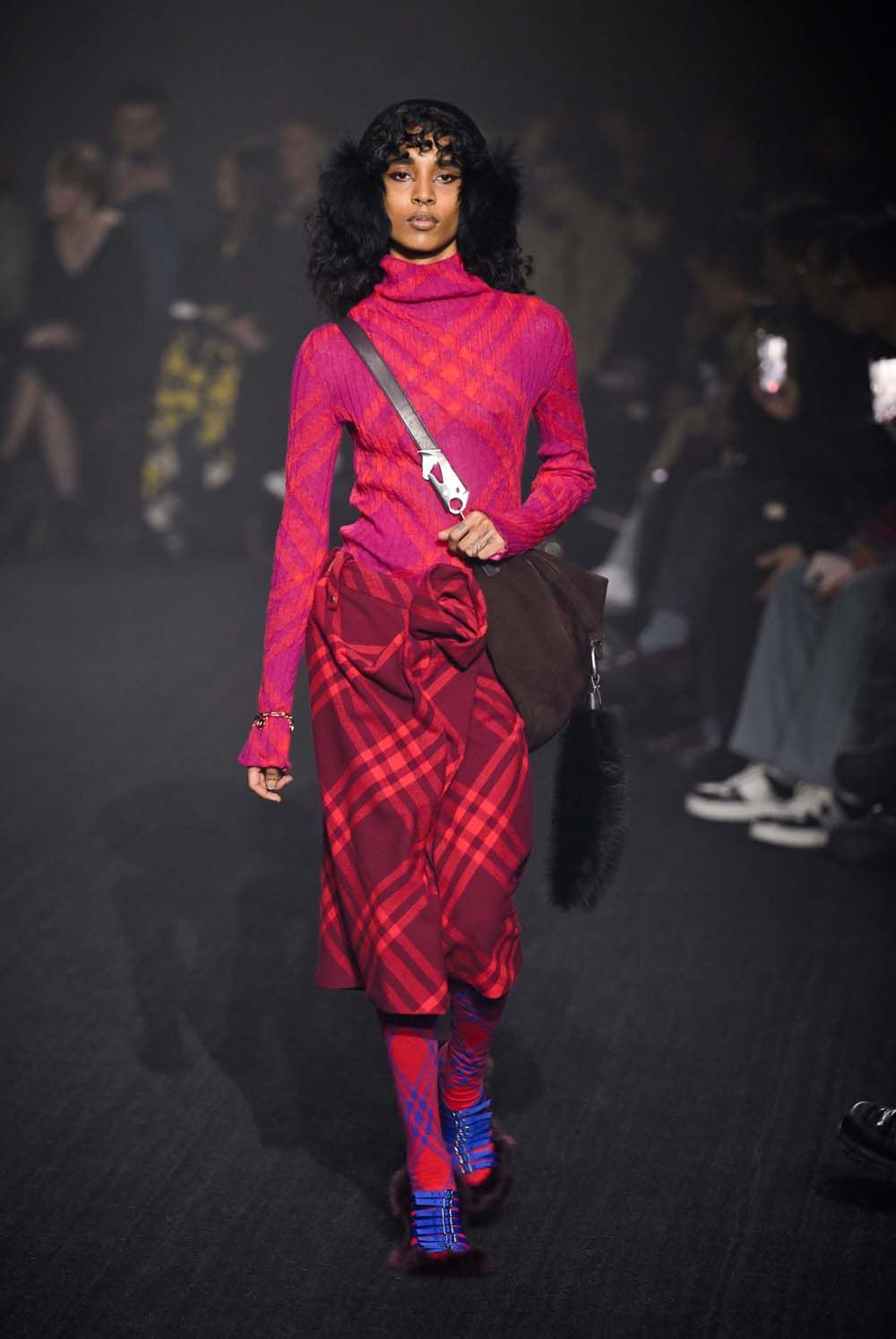 on the runway at London Fashion Week AW23
